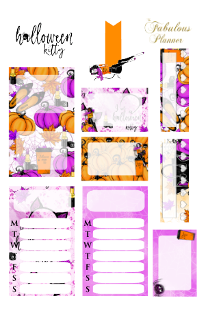 Halloween Kitty Sticker Set - 4 Sheets