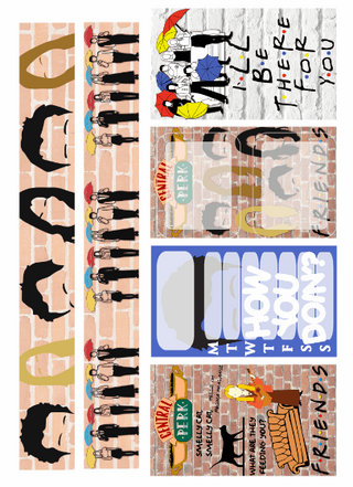 3 Sheets Friends TV Show Stickers