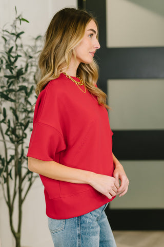 Sense of Clarity Boxy Top in Ruby, Ave Shops - A Blissfully Beautiful Boutique