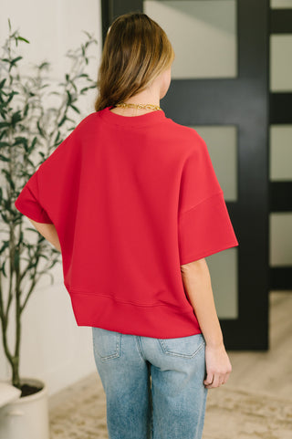 Sense of Clarity Boxy Top in Ruby, Ave Shops - A Blissfully Beautiful Boutique