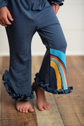 Navy Rainbow Hooded Set, Oopsie Daisy - A Blissfully Beautiful Boutique