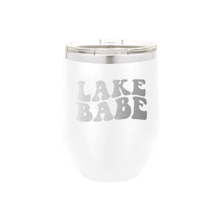 Lake Babe White 12oz Insulated Wine Tumbler