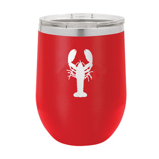 Lobster Red 12oz Insulated Wine Tumbler