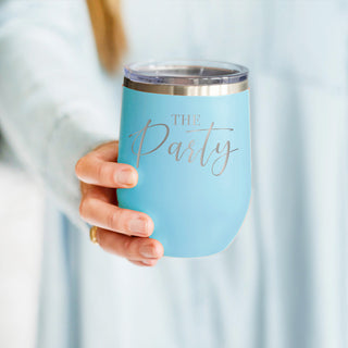 The Party Light Blue 12oz Insulated Tumbler