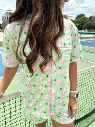Pickleball - Short Pajama Set, KenzKustomz - A Blissfully Beautiful Boutique