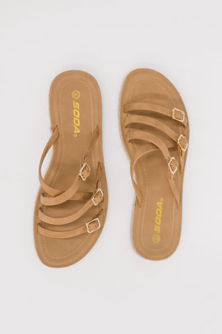 Trusty Strappy Sandals in Light Tan, Ave Shops - A Blissfully Beautiful Boutique