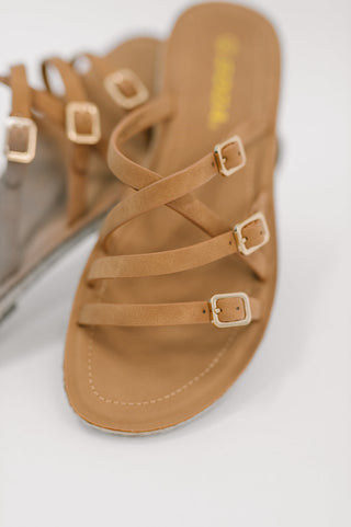 Trusty Strappy Sandals in Light Tan, Ave Shops - A Blissfully Beautiful Boutique