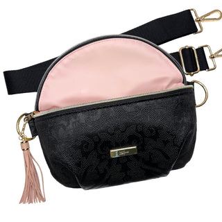 MJ Luxe Sidekick Bag Bridal Onyx, Makeup Junkie Bags - A Blissfully Beautiful Boutique