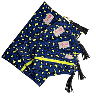 Azure Leopard, Makeup Junkie Bags - A Blissfully Beautiful Boutique