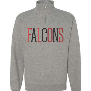 Custom Liberty Mascot or Title Embroidered Quarter Zip Unisex Fleece Pullover, Merch Girls - A Blissfully Beautiful Boutique