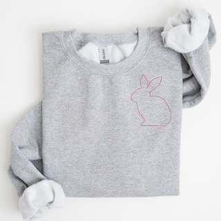 Stitched Bunny Left Chest Embroidered Sweatshirt | QUICK SHIP, Merch Girls - A Blissfully Beautiful Boutique
