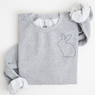 Stitched Bunny Left Chest Embroidered Sweatshirt | QUICK SHIP, Merch Girls - A Blissfully Beautiful Boutique