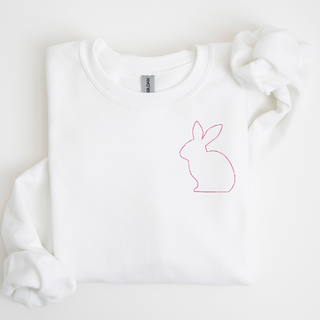 Stitched Bunny Left Chest Embroidered Sweatshirt | QUICK SHIP, Merch Girls - A Blissfully Beautiful Boutique