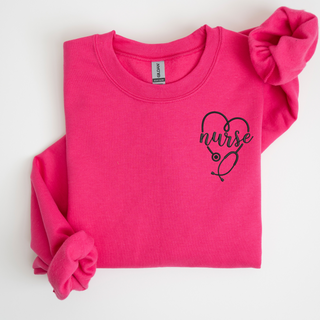 Nurse Left Chest Embroidered Sweatshirt | QUICK SHIP, Merch Girls - A Blissfully Beautiful Boutique