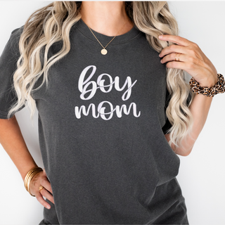 Boy Mom 3D Puff Embroidered Shirt, Merch Girls - A Blissfully Beautiful Boutique