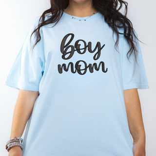 Boy Mom 3D Puff Embroidered Shirt, Merch Girls - A Blissfully Beautiful Boutique