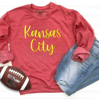 Kansas City 3D Puff Embroidered Shirt, Merch Girls - A Blissfully Beautiful Boutique