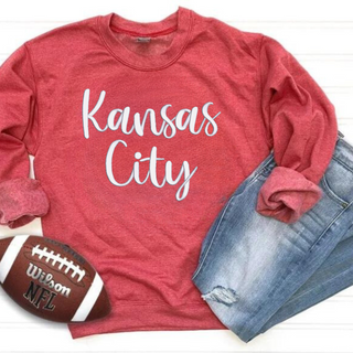 Kansas City 3D Puff Embroidered Shirt, Merch Girls - A Blissfully Beautiful Boutique