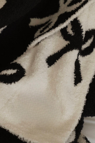 SC - ETA 3/2 - Pink and Cream Bow Luxury Blanket, Nash Grey Wholesale - A Blissfully Beautiful Boutique