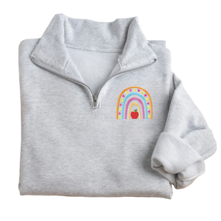Embroidered Left Chest Custom Name with Rainbow | Teacher Gift, Merch Girls - A Blissfully Beautiful Boutique