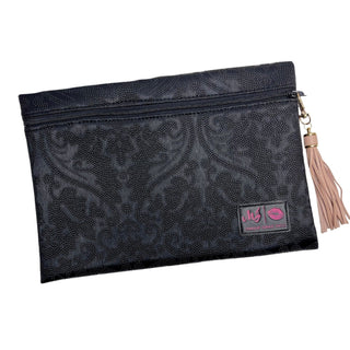 Bridal Onyx Top Zip, Makeup Junkie Bags - A Blissfully Beautiful Boutique