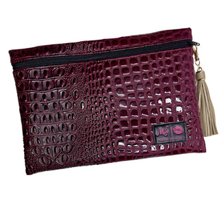 Bubble Gator Wine Top Zip, Makeup Junkie Bags - A Blissfully Beautiful Boutique