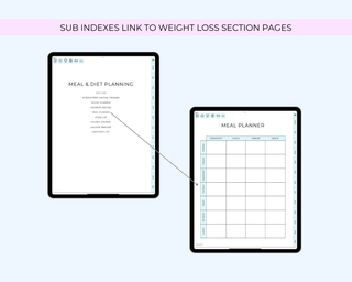 Weight Loss Digital Planner, Jessica Autumn - A Blissfully Beautiful Boutique