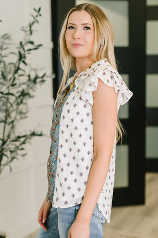 Willow Breeze Short Sleeve Blouse, Ave Shops - A Blissfully Beautiful Boutique