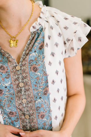 Willow Breeze Short Sleeve Blouse, Ave Shops - A Blissfully Beautiful Boutique
