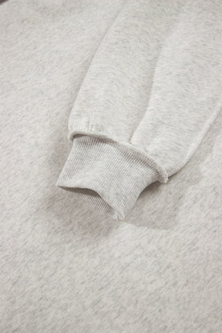 Gray Saved By Grace Embroidered Detail Letter Graphic High Neck Sweatshirt