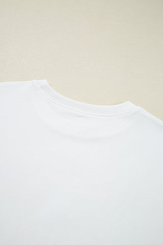 White Flag Bow Graphic Crewneck Tee