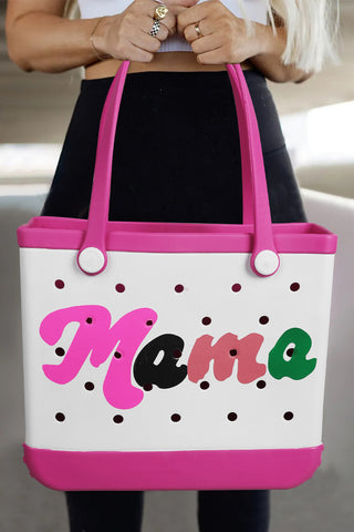 Rose Red mama Print Self-assembly Straps Hollowed EVA Beach Bag, Dear-Lover Dropshipping - A Blissfully Beautiful Boutique
