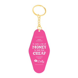 Hot Pink & White Acrylic Costs a Lot Keychain