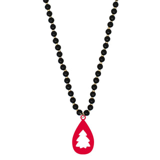 Red Tree Tear Drop Black Jennifer Necklace