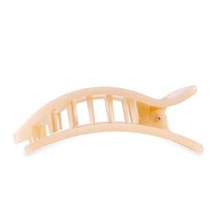 Almond Beige Large Flat Rectangle Hair Clip, TELETIES - A Blissfully Beautiful Boutique