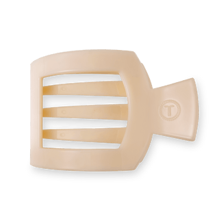 Almond Beige Large Flat Square Hair Clip, TELETIES - A Blissfully Beautiful Boutique