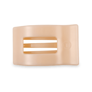 Almond Beige Medium Flat Rectangle Hair Clip, TELETIES - A Blissfully Beautiful Boutique