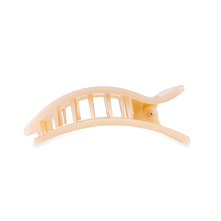 Almond Beige Medium Flat Rectangle Hair Clip, TELETIES - A Blissfully Beautiful Boutique
