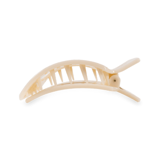 Almond Beige Medium Flat Square Hair Clip, TELETIES - A Blissfully Beautiful Boutique
