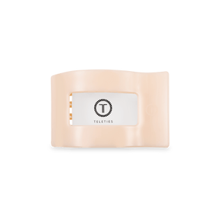Almond Beige Small Flat Rectangle Hair Clip
