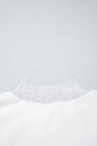 Light Grey High Neck GAMEDAY/ FOOTBALL Double Side Printed Reversible Sweatshirt