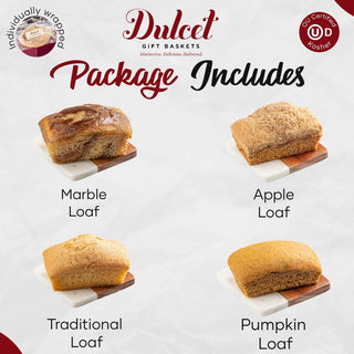 Tea Loaf Assortment, Dulcet Gift Baskets - A Blissfully Beautiful Boutique
