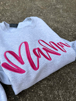Mama Embroidered Sweatshirt, Merch Girls - A Blissfully Beautiful Boutique