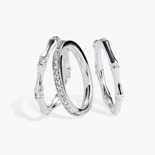 Bamboo Trio Ring Set