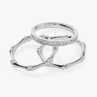 Bamboo Trio Ring Set