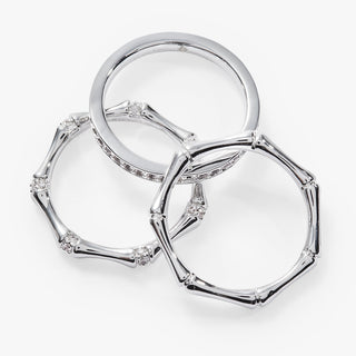Bamboo Trio Ring Set
