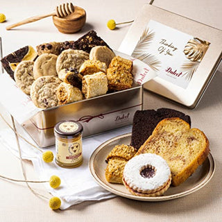 Deluxe Honey & Pastry Gift Tin, Dulcet Gift Baskets - A Blissfully Beautiful Boutique