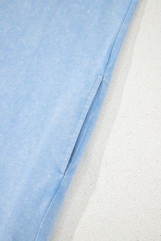 Beau Blue Mineral Wash Tank Mini Dress with Pockets