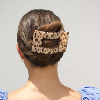 Blonde Tortoise Large Flat Rectangle Hair Clip, TELETIES - A Blissfully Beautiful Boutique