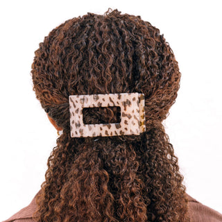 Blonde Tortoise Medium Flat Rectangle Hair Clip, TELETIES - A Blissfully Beautiful Boutique